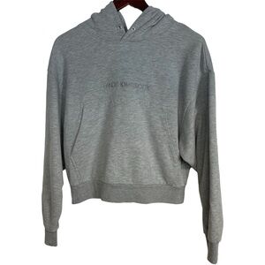 Fancy Homebody Gray Cropped Hoodie Size Small